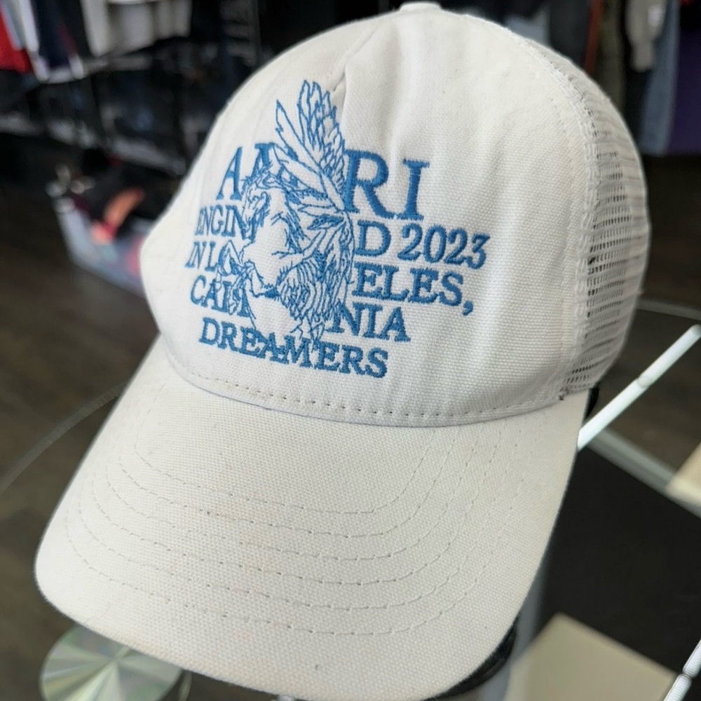 AMIRI Pegasus White Trucker Hat